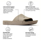 The Archies Slide Sandal in Taupe by ARCHIES FOOTWEAR LLC features a 2.2cm arch support, molds to your feet, has an elevated heel for Achilles comfort, and a one-piece waterproof design with no breaks.