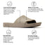 The Archies Slide Sandal in Taupe by ARCHIES FOOTWEAR LLC features a 2.2cm arch support, molds to your feet, has an elevated heel for Achilles comfort, and a one-piece waterproof design with no breaks.