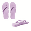 The Archies Flip Flops in Lavender Lilac by ARCHIES are showcased with one top view and one side view, emphasizing their supportive arch design, along with the detailed sole and strap.