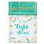 The Box of Blessings Let Your Light Shine by Christian Art Gifts is a decorative floral box that features “101 Blessings” on the top and “Let your light shine. Matt. 5:16” on the front. Inside, you'll discover inspirational cards filled with encouraging Bible messages designed to uplift your spirit every day.