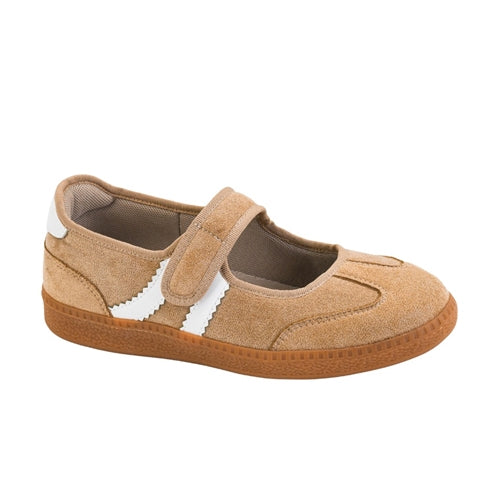 Corky's Footwear Calm Down Mary Jane sneaker in camel faux suede with an adjustable strap and cushioned lightweight sole Main image