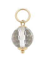 Introducing the Canvas Style Resin Bead Charm—a faceted, round, transparent bead with shimmering metallic accents and a gold loop for easy attachment to your favorite charm necklace or bracelet. The perfect touch of elegance for any jewelry collection!.