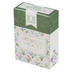 A beautifully designed box from Christian Art Gifts, the Box of Blessings Moments With God For Moms – BX features a green lid and vibrant floral artwork on the lower half. Part of the Wildflower For Mom Collection, this inspiring set includes parenting wisdom cards that provide encouragement and guidance for moms throughout their journey.