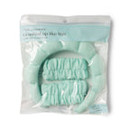 I Washed Up Like This Super Soft Dryband Set includes a light green skincare headband and two matching absorbent terrycloth wristbands for washing your face, packaged in a clear plastic retail bag.