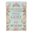 The Box of Blessings Promises for Women by Christian Art Gifts is a decorative keepsake featuring floral designs and gold lettering on a light blue background, perfect for storing inspiring Bible verse cards.