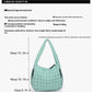 The ACCITY Cloud Tote Bag Large Shoulder Crossbody is a light blue, quilted women's dumpling-style bag with two side zippers, a single shoulder strap, and 45x15x40 cm size. Handle height: 26 cm. Stylish and functional for everyday fashion.