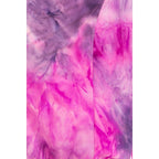 Close-up of Leggings Depot Buttery Soft Print Pajama Pants with a pink and purple tie-dye pattern, featuring irregular color blending and abstract shapes.