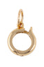 The Charm Multiplier Link in Shiny Gold by Canvas Style features a shiny gold metal round clasp with a small loop attached at the top, perfect for charm collectors. Photographed on a white background.