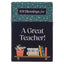 A "Box of Blessings For A Great Teacher New" by Christian Art Gifts, featuring an illustration of books and a potted plant on a shelf—a thoughtful set of inspirational cards perfect for teacher appreciation.