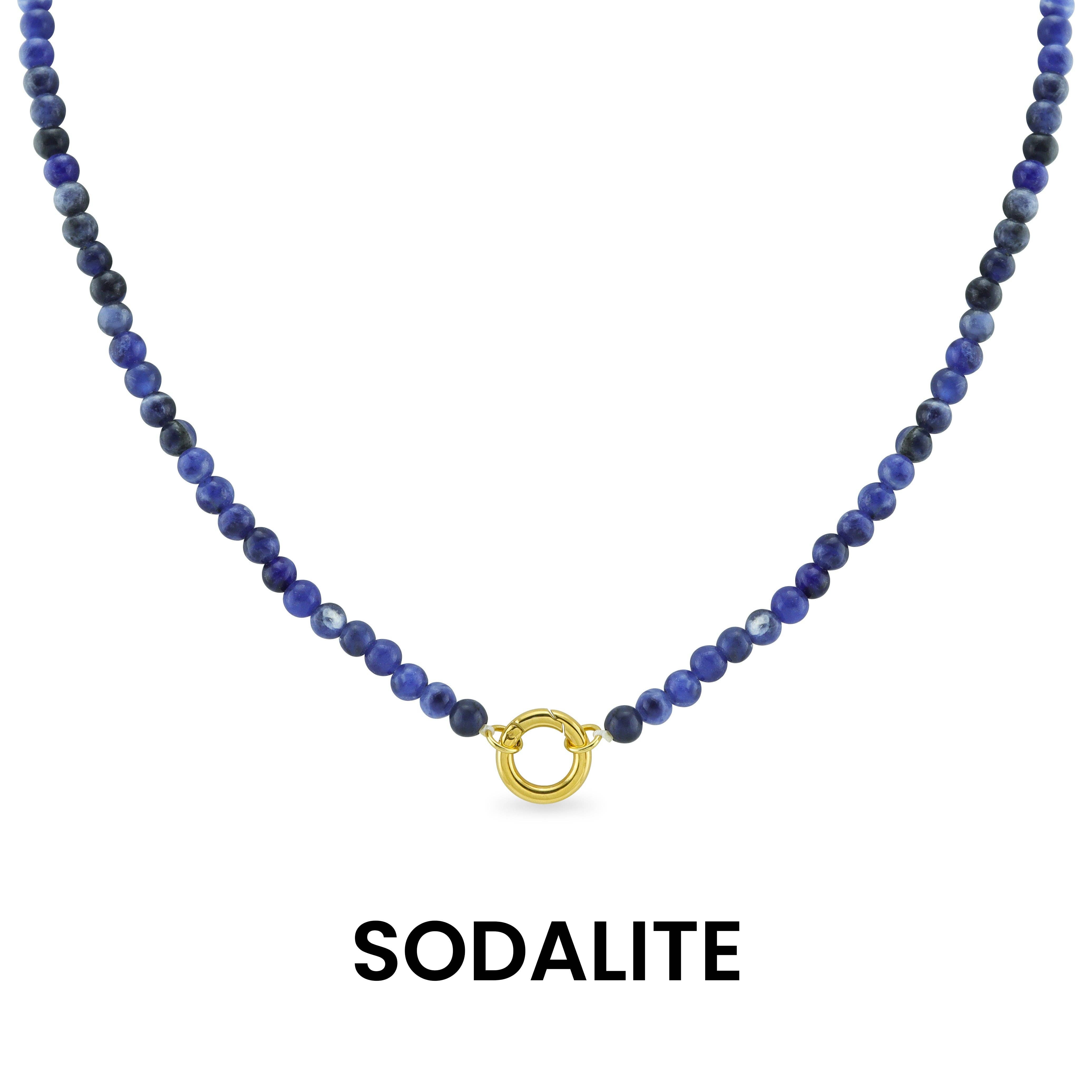 Semi Precious Natural Stone Charm Keeper Necklace Secondary image