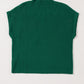 Shewin's Patch Pocket Ribbed Knit Short Sleeve Sweater features a green mock neck design, crafted from cozy knit fabric, ideal for transitional weather. Displayed on a plain background.