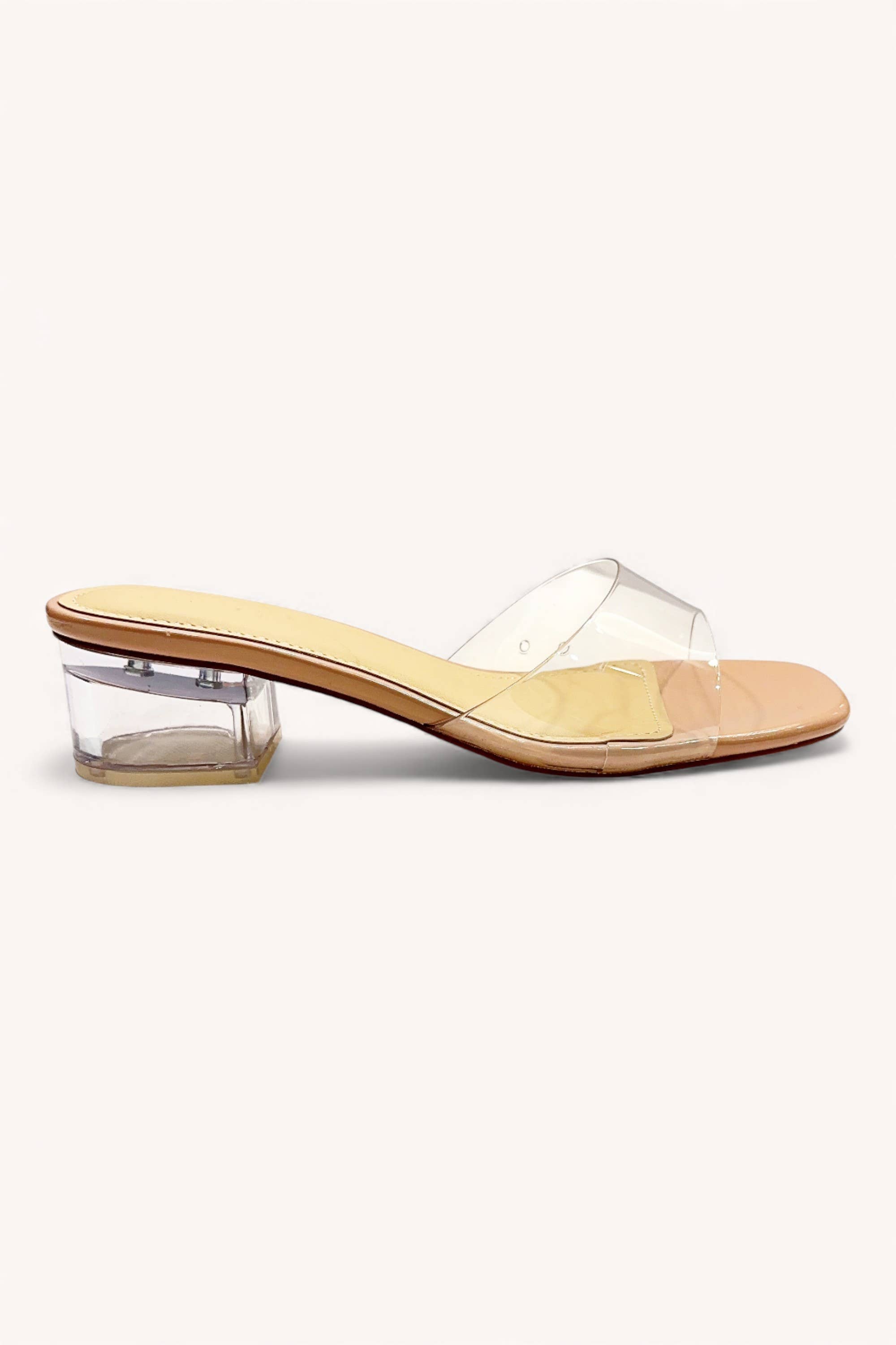 Clear Slip On Slide Block Heel Secondary image