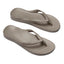 These ARCHIES FLIP FLOPS IN TAUPE from ARCHIES FOOTWEAR LLC offer support and are biomechanically appropriate for the arches.